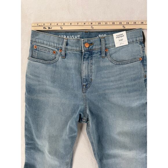 J Crew Classic Straight Jeans High Rise Ankle Denim 30P Petite Light Wash NWT - Picture 7 of 9